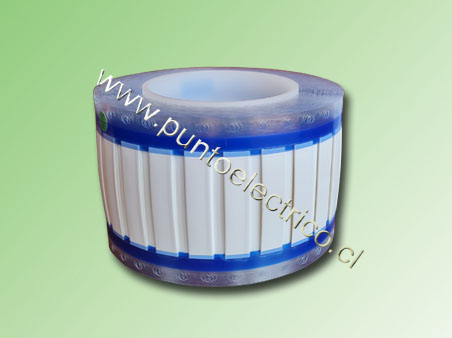 ROLLO DE 500 MARCAS COLOR BLANCO 6,4mm Ø  PE110226