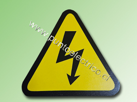 ETIQUETA ADHESIVA SHOCK ELÉCTRICO 155x155mm PE120505