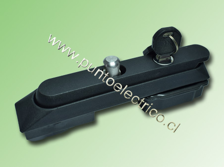 ESPAÑOLETA EMBUTIDA NEGRA 33x162mm C/PORTA CANDADO   PE210249