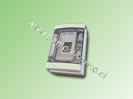 CAJA DISTRIBUCION SOBREPUESTA 4 MODULOS CON TAPA IP65 COD: PE240410