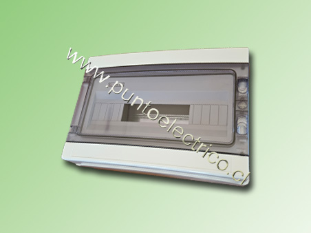 CAJA DISTRIBUCION SOBREPUESTA 18 MODULOS CON TAPA IP65 COD: PE240416