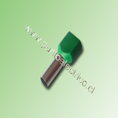 FERRULE AISLADO DOBLE 6,0MM COLOR VERDE
