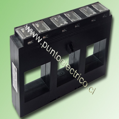 TRANSFORMADOR DE CORRIENTE TRES EN UNO 800/5. CLASE 1