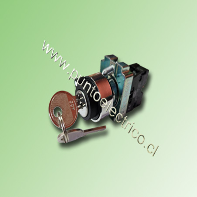 SELECTOR CON LLAVE 2 POSICIONES 22mm.  PE170215