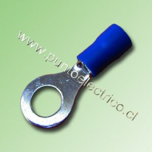 TERMINAL ANILLO 16/14 AWG COLOR AZUL PERF. 6.3mm