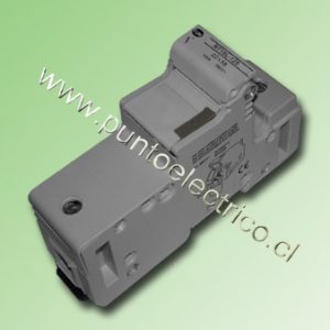 PORTA FUSIBLE SECCIONABLE A RIEL DIN 22x58mm. 125Amp.