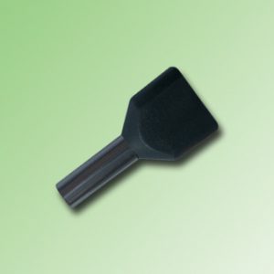 FERRULE AISLADO DOBLE 1,5mm COLOR NEGRO