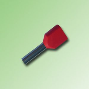 FERRULE AISLADO DOBLE 1,0mm2 COLOR ROJO