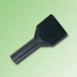 FERRULE AISLADO DOBLE 2,5mm COLOR NEGRO